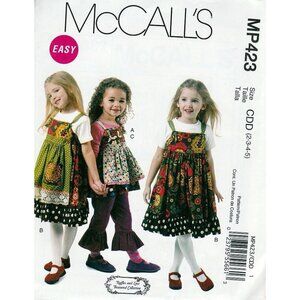 McCalls MP423 Childrens/Girls Jumper &‎ Pants Sewing Pattern Sizes CDD (2-3-4-5)